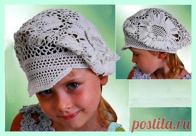 вязаный ажурный летний берет крючком схема: 31 тыс изображений найдено в Яндекс.Картинках