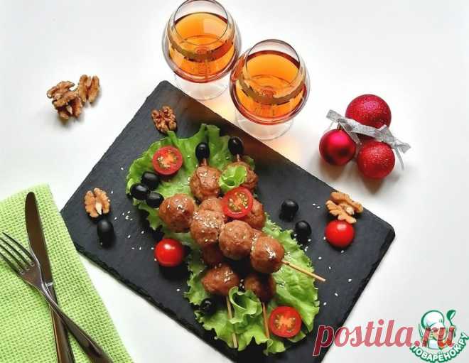 Фрикадельки запечённые в ореховом соусе – кулинарный рецепт