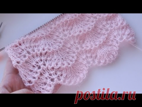 👍💗НЕВЕРОЯТНАЯ КРАСОТА. Узор для кардигана. Ажурный узор спицами