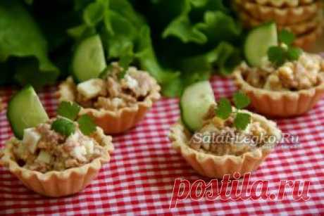 Тарталетки с печенью трески, рецепт с фото очень вкусный
