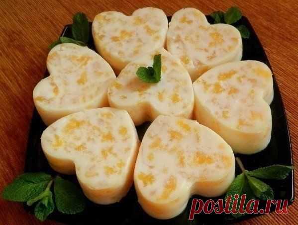 Десерт из заварного крема с апельсиновым вкусом