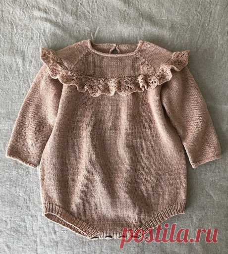 Детский боди спицами Erantis Ruffle - Вяжи.ру