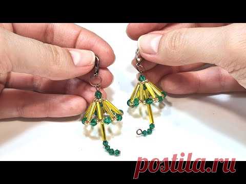 Beaded keychain/beaded umbrella keychain/БРЕЛОК зонтик из бисера/Брелок своими руками/Натали Амапола