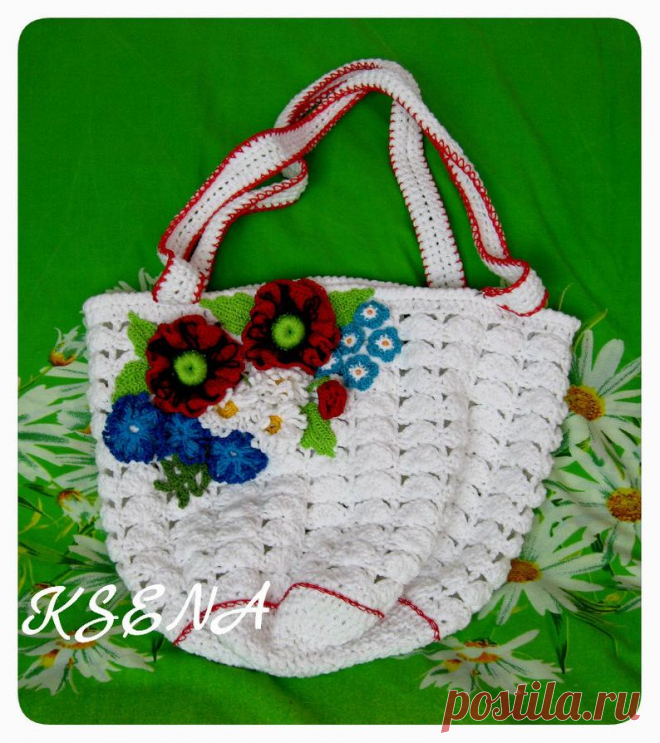 Bag crochet Knitted beach bag Women's large knitted bag | Etsy