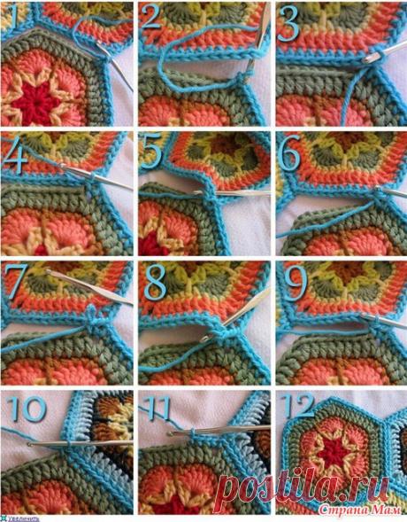 *Соединение мотивов крючком, мастер класс - Все в ажуре... (вязание крючком) - Страна Мам