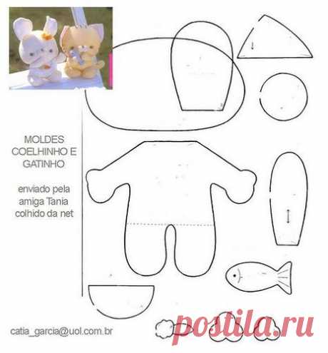 Muchos patrones de juguetes y muñecas.