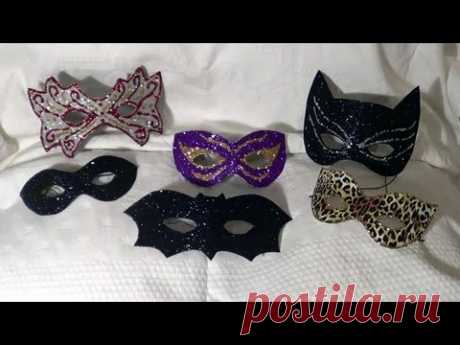 DIY -  Máscaras de Carnaval e Halloween - Carnival and Halloween masks