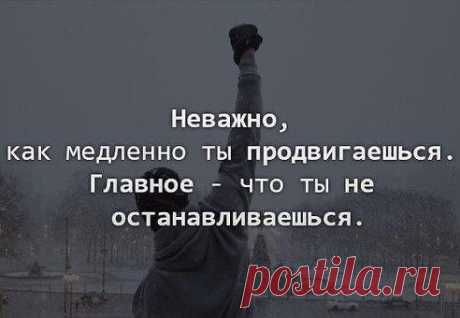 В жизни надо стремиться обогнать не других,а самого себя!