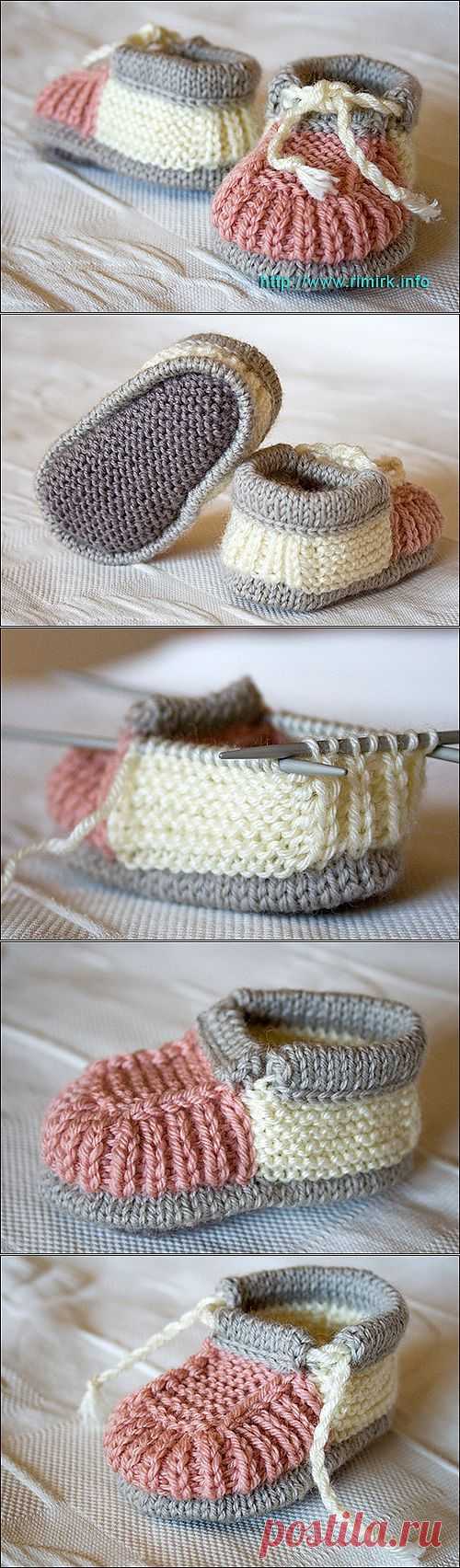 пинетки. | вязание | Постила Petit chaussons