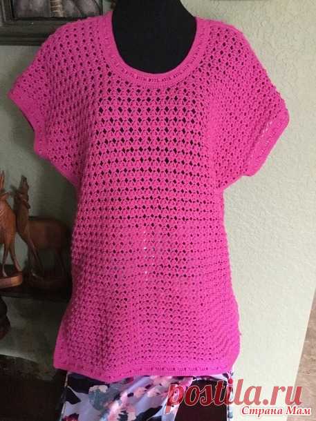 . Туника крючком Роза на рассвете - Вязание - Страна Мам