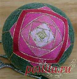 Темари. Урок 7 - узор "роза".