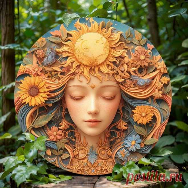 Temu｜1pc, 8x8 Inch Rustic Round Aluminum Sign, Hippie Themed Wreath Design, 2d Flat Metal Wall Decor For Home, Cafe, Apartment, Restaurant, Living Room, Waterproof & Weather Resistant, High-quality Printing, Ideal For Holiday & Mother's Day Gift