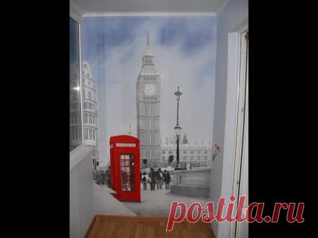 Художественная роспись стены акриловыми красками. Лондон. How to draw Big Ben-London