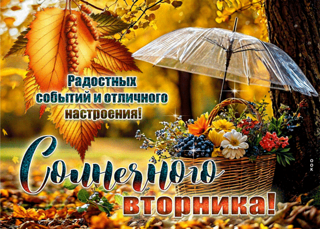 Проникновенная гиф-открытка, радостных событий в этот вторник