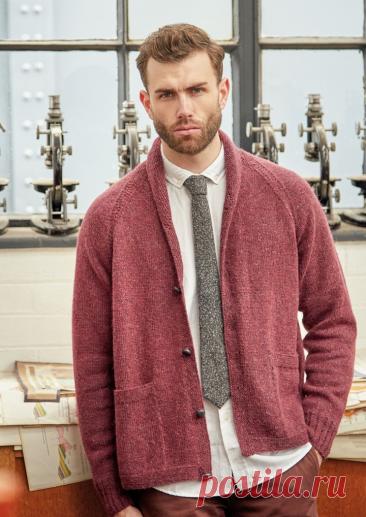 Mens Raglan Cardigan with Knitting Needles Free Pattern