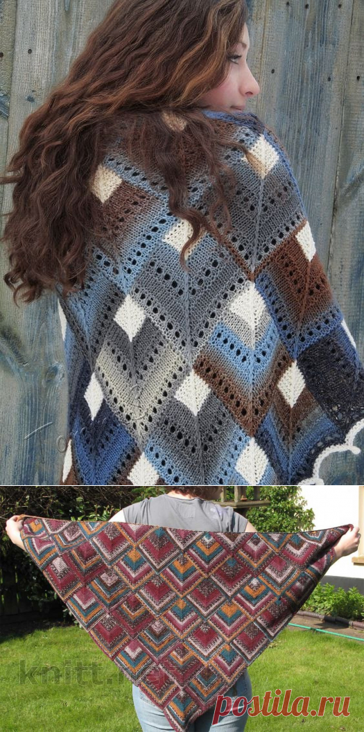 Шаль пэчворк