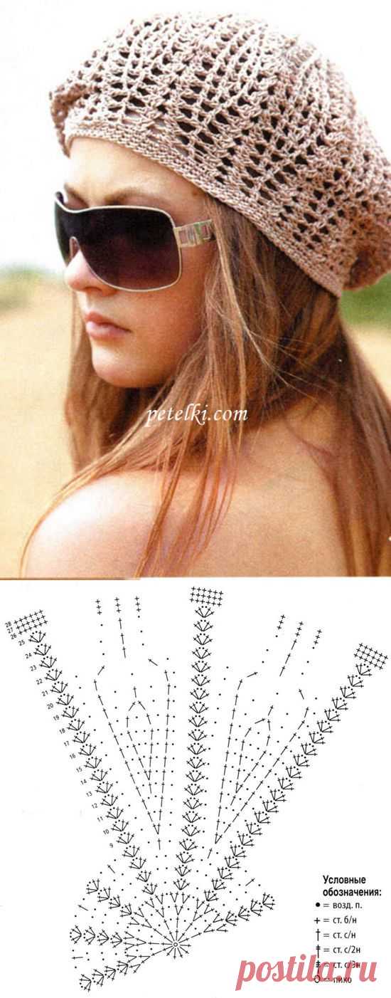 Летний ажурный берет