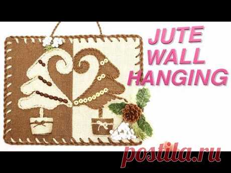 Handicraft Jute Wall Hanging for Christmas Decorations Art and Craft Ideas Handcraft
