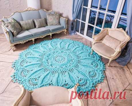 Crochet doily rug tutorial - XELLCRAFTS