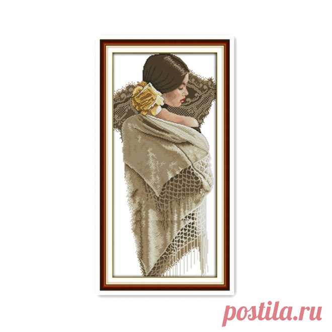 630.35руб. 50% СКИДКА|Сексуальный красивый набор для вышивки крестиком для девочек, рисунок, сари, ручная работа, декоративная вышивка|cross stitch kits|stitching kit cross stitchcross stitch girl | АлиЭкспресс Покупай умнее, живи веселее! Aliexpress.com