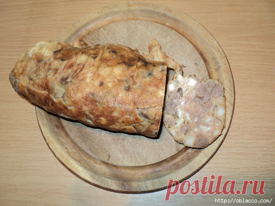 Домашняя печеночная колбаса. Рецепты для завтрака.