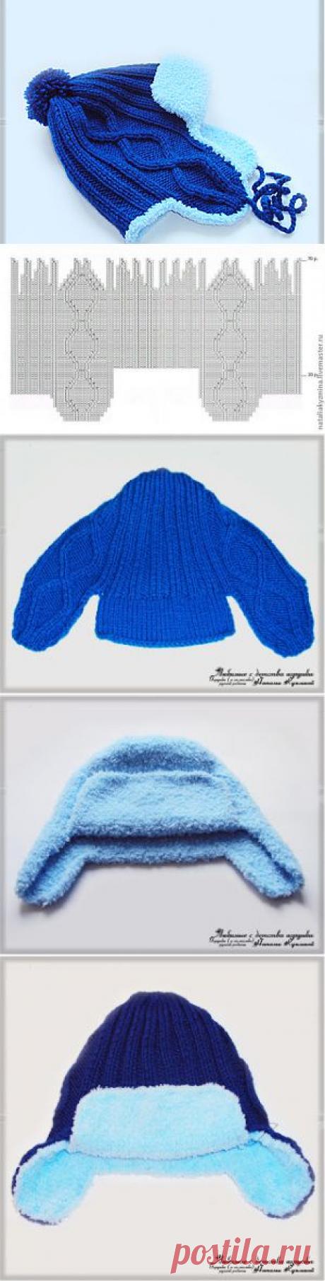 Зимняя вязаная шапочка на ребенка 1,5 - 2-х лет - Ярмарка Мастеров - ручная работа, handmade