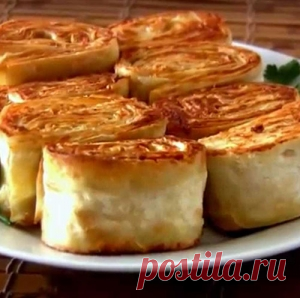 Закусочные рулеты, запечённые в духовке