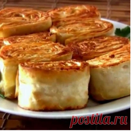 Закусочные рулеты, запечённые в духовке