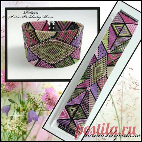 (13) Armband i Peyote, 3000 pärlor ditsydda 1 och 1. Pattern SusieAtSilveryMoon. Ej till salu. #armband #smycken #pärlor #delicabeads #peyotestitch #han…
