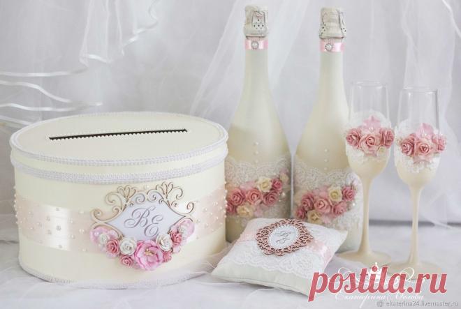 Декор свадебных бутылок – заказать на Ярмарке Мастеров – GLB6ZRU | Бутылки свадебные, Уфа