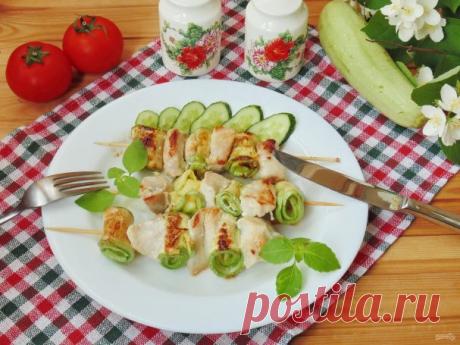 Куриные шашлычки с кабачками - пошаговый рецепт с фото на Повар.ру