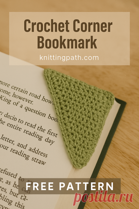 Crochet Corner Bookmark Free Pattern