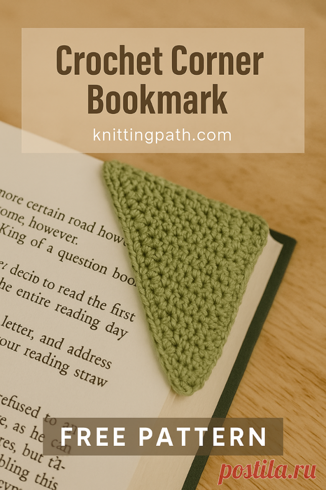 Crochet Corner Bookmark Free Pattern