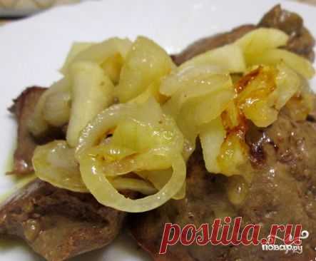 Печень с яблоками в мультиварке - пошаговый кулинарный рецепт на Повар.ру