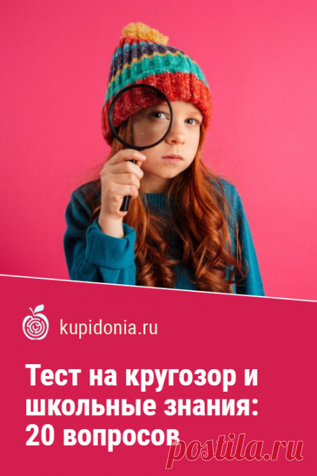 Тест на кругозор и школьные знания: 20 вопросов. Сегодня будем проверять ваши школьные знания. Для этого мы подготовили 20 интересных вопросов по разным предметам.