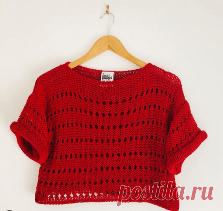 Укороченный летний свитер Диана