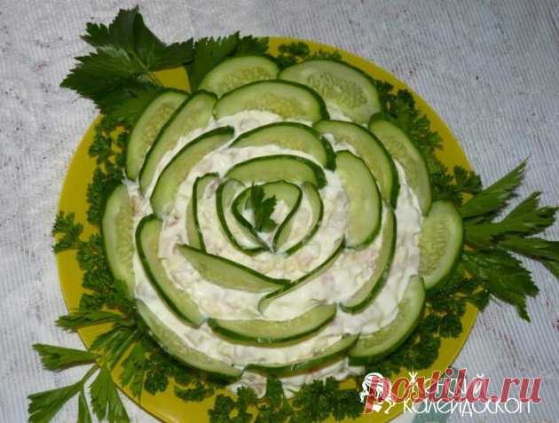 Салат на скорую руку на день рождения “Цветок папоротника”
