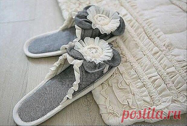 Домашние тапочки свoими руками