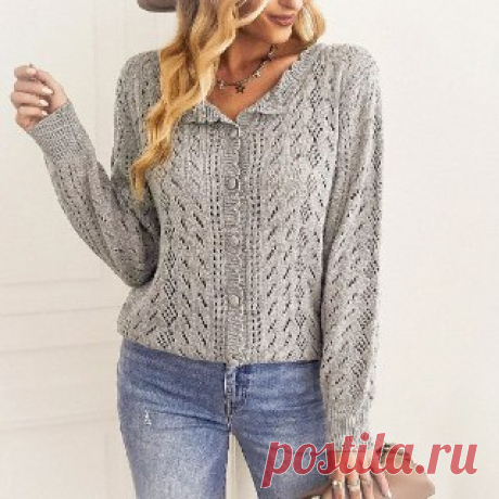 Ручки вяжут и шьют | Вязание и рукоделие Ажурный кардиган с фестончатой планкой
Первый кардиган — женственный вариант в красивом сером цвете. Изделие классического фасона слегка свободной посадки с втачными рукавами и поперечной планкой с красивым фестончатым краем.

Ажурный узор, которым выполнено изделие, составлен из нескольких простых элементов и в такой комбинации напоминает узор из довольно известных в кругу вязальщиц &quot;французских кофточек&quot;, которые некоторое время н...