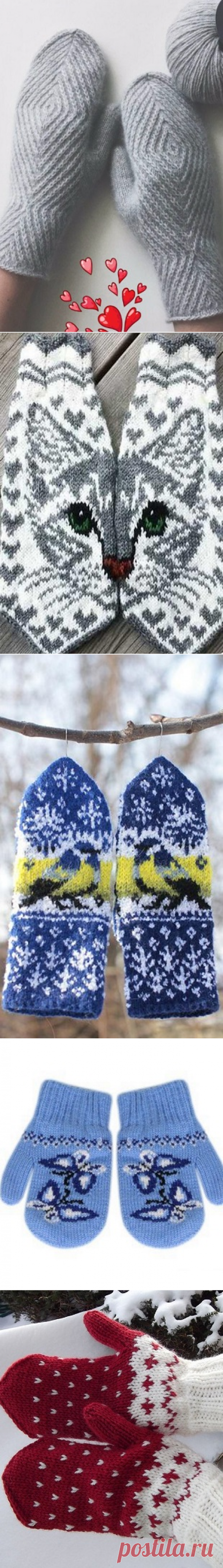 Схема вязания варежек спицами