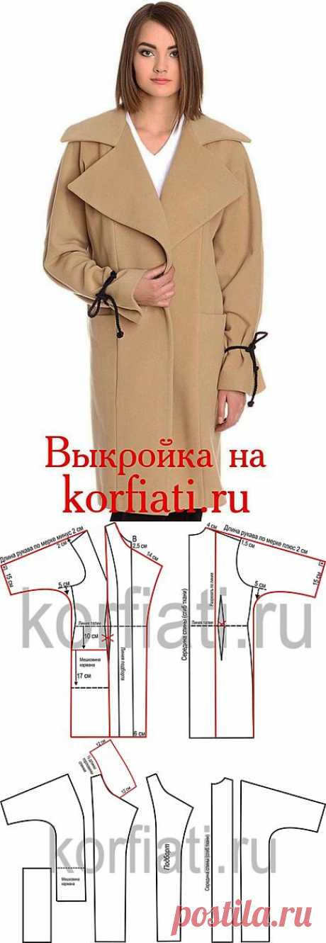 Шьем простое пальто: бесплатная выкройка.