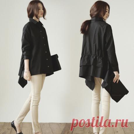 футболка полиэстер Picture - More Detailed Picture about [TWOTWINSTYLE] 2016 Summer Drawstring Pleated Ruffles Tail Spliced T shirt Women Loose Plus Size Cotton Tops XL New Picture in T-Shirts from TWOTWINSTYLE | Aliexpress.com | Alibaba Group