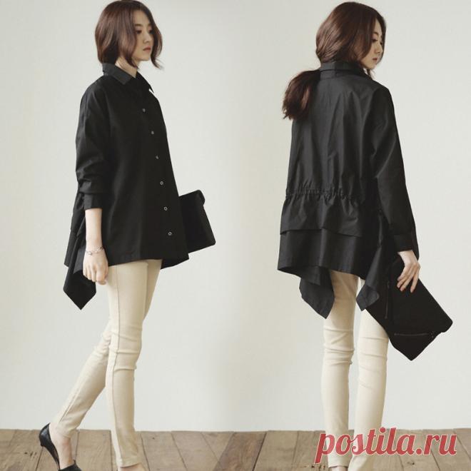 футболка полиэстер Picture - More Detailed Picture about [TWOTWINSTYLE] 2016 Summer Drawstring Pleated Ruffles Tail Spliced T shirt Women Loose Plus Size Cotton Tops XL New Picture in T-Shirts from TWOTWINSTYLE | Aliexpress.com | Alibaba Group