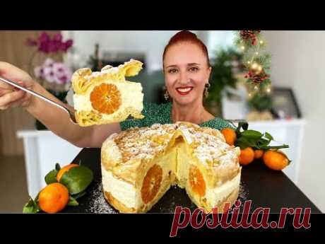ЗИМНЯЯ КАРПАТКА с мандаринами Новогодний торт Люда Изи Кук пирог Карпатка королевская выпечка 2021