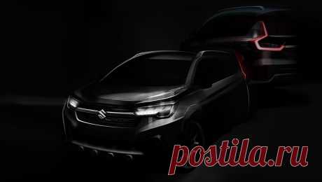 Кроссвэн Suzuki XL6 отодвинулся от донорской модели Ertiga Название расшифровывается просто: XL — это размерчик, 6 — количество седоков. Чтобы вэн походил на кроссовер, по аркам и порогам пущен некрашеный пластик,