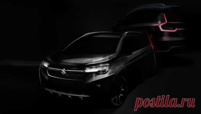 Кроссвэн Suzuki XL6 отодвинулся от донорской модели Ertiga Название расшифровывается просто: XL — это размерчик, 6 — количество седоков. Чтобы вэн походил на кроссовер, по аркам и порогам пущен некрашеный пластик,