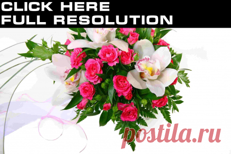 Розы с орхидеями