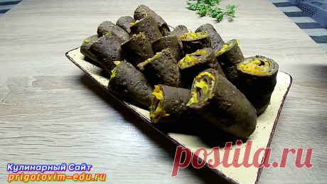 Закуска на праздничный стол из печеночных рулетиков с овощной начинкой | Простые пошаговые фото рецепты | Яндекс Дзен