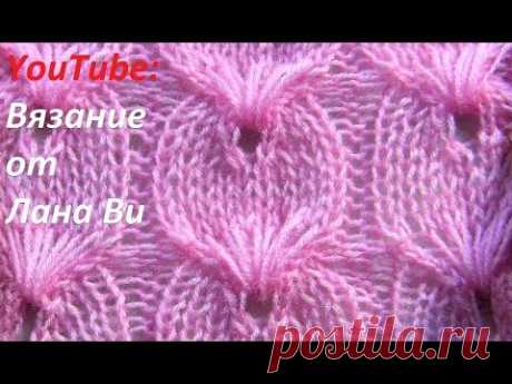Рельефный узор спицами №126 | Вяжем с Лана Ви