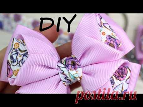 (133) 🎀 Бант с рисунком 🎀 Bow heart 🎀 - YouTube